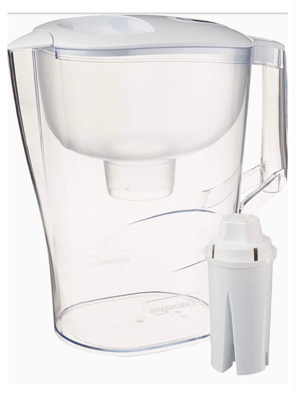 NEW Amazon Basics 10-cup Water Pitcher with Filter-fits Brita or Amazon filters